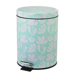 Casa Bonita - Lixeira 5 Litros Desenhada Flor Verde