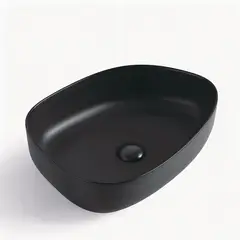 Sensi Dacqua - Lavatório Cerâmico Sobrepor Preto Fosco