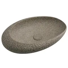 Sensi Dacqua - Cuba de Apoio Oval 56x36cm Pedra Texturizada