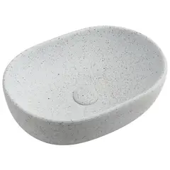 Sensi Dacqua - Cuba de Apoio Oval Branca Texturizada 46x33cm Tr-t532b