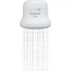Zagonel - Chuveiro Elétrico Multitemperatura 220v 6800w Branco Redondo Ideale Plus sem Cano