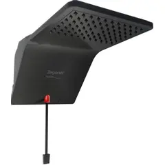 Zagonel - Chuveiro Elétrico Eletrônico 220v 6800w Preto Quadrado Ducali