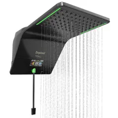 Zagonel - Chuveiro Elétrico Híbrido Eletrônico com Visor Digital 220v 7500w Preto Quadrado Ducali Premium Digital