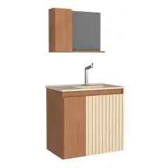 Cozimax - Kit Camomila Madeira 56x60x36 Jequitiba Areia