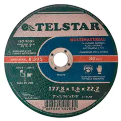 Telstar Abrasivos - Disco Corte Multimaterial 7x1/16x7/8