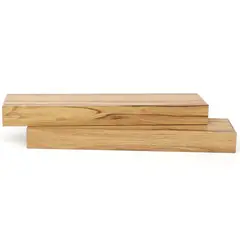 Just Home Collection - Kit com 2 prateleiras suporte invisivel de madeira 60,5 X 15 X 6