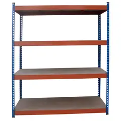 Fixser - Estante de Metal e madeira com 4 Prateleiras 183X160x60 2000KG