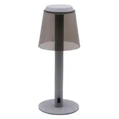 Just Home Collection - Luminária de Mesa Recarregável Luna Cinza