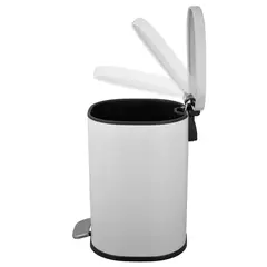 Just Home Collection - Kit Lixeira 5 Litros e Escova Sanitária Brancas