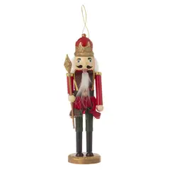 Dear Santa - Enfeite Boneco Quebra Nozes Verde e Vermelho 17 Cm
