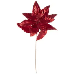Dear Santa - Enfeite Flor Poinsétia com Clipe Vermelho 54 Cm