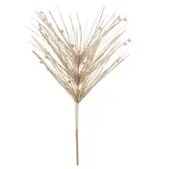 Dear Santa - Pick Decorativo com Agulhas de Pinheiro e Glitter Dourado Natalino 36 Cm