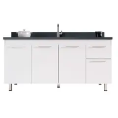 Cerocha Móveis - Gabinete para Cozinha Kaus 144cm Branco Cerocha