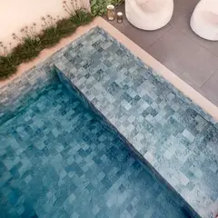 Ceral - Revestimento Acetinado Bold Telado Phuket Blue Interno/externo 10x10cm Caixa Cx2,07m²