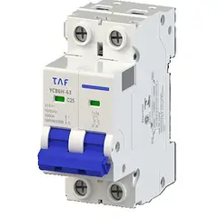 Taf - Disj Bipolar 2 X 25 Amp 4,5 Ka Din 7,88x3,56x7,60