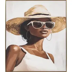 Just Home Collection - Quadro Mujer Praia 80x120