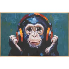 Just Home Collection - Quadro Música Monkey 40x80