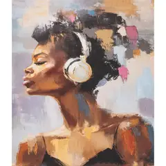 Just Home Collection - Tela Mulher Musica2 40x60