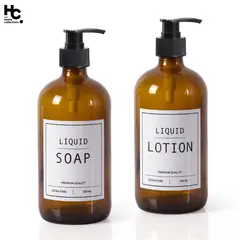 Just Home Collection - Conjunto Dispensador Âmbar Vintage com 2 Peças