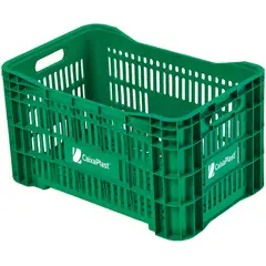 Caixaplast - Caixa Organizadora Plástica Verde Agricola Vazada 50,5L 51x33x30cm