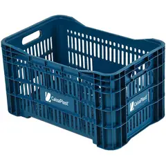 Caixaplast - Caixa Organizadora Plástica Azul Agricola Vazada 50,5L 51x33x30cm