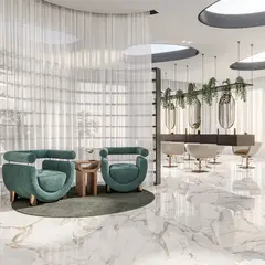 Incepa - Porcelanato Retificado Polido Calacatta Oro Interno 89,5x89,5cm Cx2,4m²