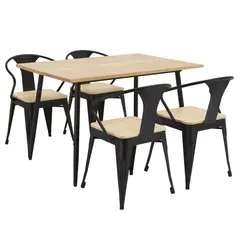 Just Home Collection - Conjunto de Jantar Vintage 1 Mesa com 4 Cadeiras