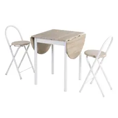 Just Home Collection - Conjunto de Jantar 1 Mesa e 2 Banquetas
