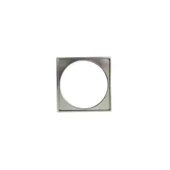 Luconi - Porta Grelha Quadrado Cromado para Grelha Quadrada de 100 Mm