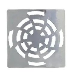 Luconi - Grelha Quadrada Cromada 100 Mm