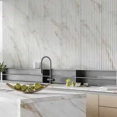 Biancogres - Revestimento Retificado Acetinado Canel Marmo Perla Branco Interno/externo 45x90cm Caixa 2,00 M²