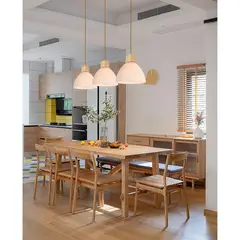 Non-branded - Pendente Elva 3l E27 Natural/branco