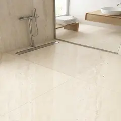 Biancogres - Porcelanato Retificado Acetinado Travertino Classico Marfim Interno 60x120cm Caixa 2,20 M²