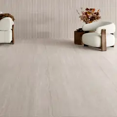 Biancogres - Porcelanato Retificado Acetinado Travertino Tivoli Satin Marfim Interno 90x90cm Caixa 2,40 M²