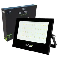undefined - Refletor Led Externo 100w 4000lm 6500k Bivolt Ip66 Pr Easy