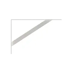 Brasforma - Mão Francesa Reforçada Branca 40cm até 70kg