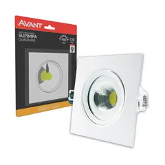 undefined - Spot de Embutir Quadrado Led  3000k 12w Branco  Bivolt
