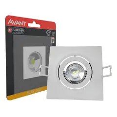 undefined - Spot de Embutir Quadrado Led  3000k 3w 250lm Branco Bivolt