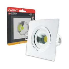 undefined - Spot de Embutir Quadrado Led  3000k 5w  400lm Branco Bivolt