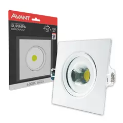 undefined - Spot de Embutir Quadrado Led  6500k 12w  960lm Branco Bivolt