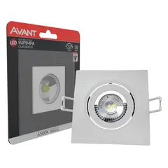 undefined - Spot de Embutir Quadrado Led  6500k 3w  250lm Branco Bivolt