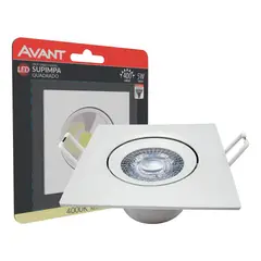 undefined - Spot de Embutir Quadrado Led  4000k 5w  400lm Branco Bivolt