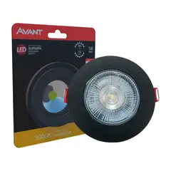 undefined - Spot de Embutir Redondoled  3000k 5w  400lm Preto Bivolt