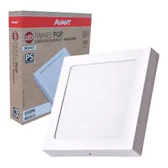 undefined - Painel Led Pop Quadrado Sobrepor 18w 6500k 22x22 Branco