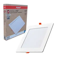 undefined - Painel Led Pop Quadrado Embutir 24w 6500k 28x28 Branco Bivolt