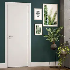 Vert - Kit Porta Lisa Mdp Branco Uv com Batente Primer Acompanha Dobradiça 215x82x12cm