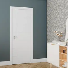 Vert - Kit Porta Elegance Mdp Branco Uv com Batente Regulavel Acompanha Dobradiça 215x82x12cm