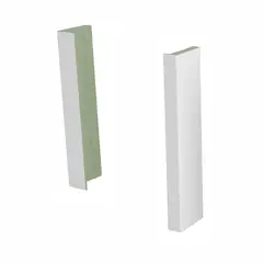 Vert - Jogo Guarnição Regulavel Poliester Branco 7 Cms Largura 1,5 Espessura Regulagem de 5 Cms