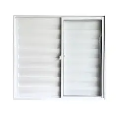 undefined - Veneziana 3 Folhas Móveis sem Grade Alumínio Branco Linha SPP 100x120cm