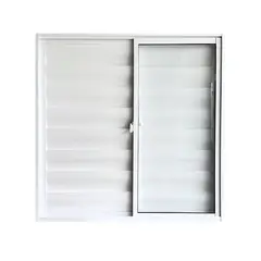 undefined - Veneziana 3 Folhas Moveis Sem grade de Aluminio Branco 100X100cm